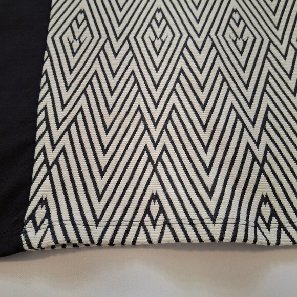 Divided H&M Color Block Bodycon Dress Size 14 Chrome Back Zipper Sleeveless - Picture 4 of 14